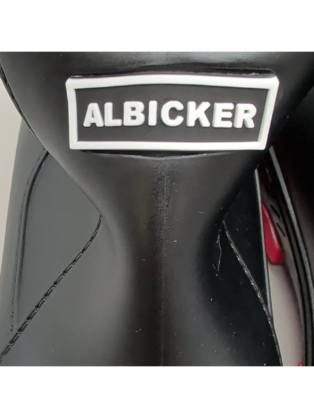 ALBICKER Men's Black/Red Rubber Slip-On Ankle Rain Boots Size US 10 EU44